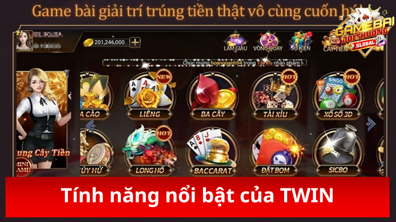 Tính năng nổi bật trên cổng game TWIN