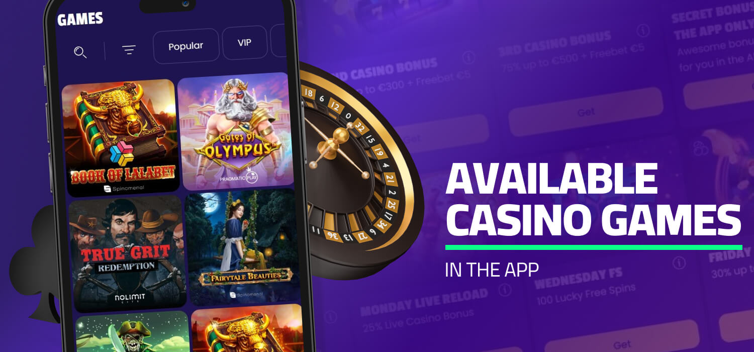 Beschikbare casinospellen app
